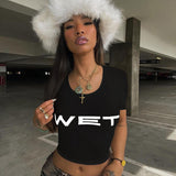 Short-Sleeved Print Thin Top 2025 Summer New Hottie Embilly T-Shirt Girl DJPT