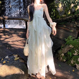 Midsummer Summer Cool Sling Dress Women's Holiday Style Temperament Dress HZ0628