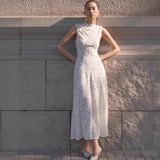 2025 White Lace Hooks And Airnecked Backwear Dresses