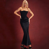 New Girded Brai Collar Dress Sexy Hottie Temperament Showback Dress Summer HZ0628