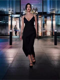 Black Suspension Sexy Fashion Tight Dress For Summer 2024 Summer