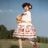 Design Winter Gift Sling Skirt Elegant Temperament Lolita College Style Two-Piece Set 6320