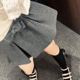 Fashion Bow Flower Crotch Short Skirt College Style Skirts 2024 New Model