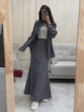 And Casual Long-Sleeved Shirt Tight Waist Dress Two Sets Of Women's New Summer 2024 Summer New Thin Set
