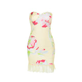 Spring 2025 New Dress Mori Style Temperament Casual Print Braided Kitty Skirt DJPT