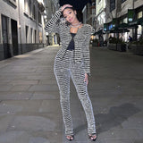 Knitted Striped Sexy Trousers Women Summer Fashion High Waist Pickpoo Slacks DJPT