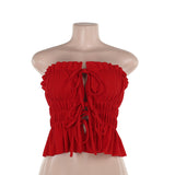 Fashion Rope Tsets 2025 Summer New Umbilion Repair Vest Woman DJPT