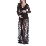 Pregnant Woman Shoots Photo Lace Dress Pregnant Woman Before Opening Lace Drag Dress 8849 Maternity