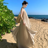 Holiday Dress Large Bare Back Dress To Take Pictures Travel Wearing Sexy Fairy Suit Dress