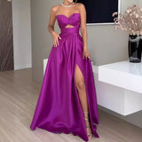 Women's New Famous Deep V Hollow Dress Open Fork Hollow Dress HZ0628