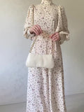 Spring Gentle Wind Loose With Broken Flower Dress Monsoon Long Sleeve Long Dress
