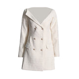 Elegant High-End Hair This Bag Of Ass Dress 2025 Spring New Word Shoulder To Waist Thin Dress Woman