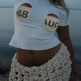 Summer 2025 New Fashion Style Casual Bair Tycoat Short-Sleeved T-Shirt For Women DJPT