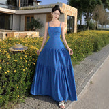 Sling Skirt Girl Shredded Shoulder Dress Sanya Seaside Beach Dress