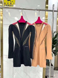 Of Small Black Dress Niche 2025 Autumn And Winter Fashion Trend Mesh Splicing Body And Hip Dress Skirt