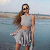Holiday Style Sexy Bare Back Vest Casual Dress Casual Suit 2025Ins Summer New Women's Clothing DJPT