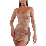 Women's New Dress Bodybony Dress Squins HZ0628