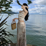 Windy Sexy Slanted Shoulder Dress Senior Sense Of The New Summer Slimming Thin Waist Design Long Skirt