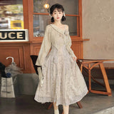 Design Chinese Style Improvement Chinese Elements Of Women's Coat Sling Skirt Suit 8952