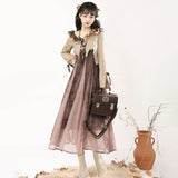 Design Desert Withered Butterfly Chinese Style Improvement Han Elements Of Women's Top Dress Suit 6917