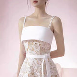 Dress Dress Watery Lace White Sling Dress