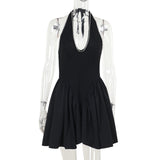 Drill U Collar Sexy Hanging Waist Dress Female New Temperament Fashion Skirt DJPT