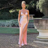 Women's Summer Dress 2024 New Solid Color Sexy Harvests Lved Sleeveless Skinny Dress HZ0628