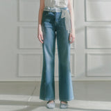 2025 Spring And Summer Ice Blue Wave Ribbon Lace Strapped Clothes