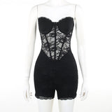 Summer New Women's Clothing Holiday Style Temperament Sexy Boobs Lace Lace Shorts Woman DJPT