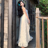 Sanya Beach Resort Dress Women Feel Hanging Neck Long Dress