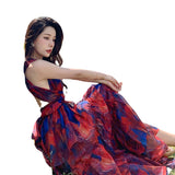 Vintage Dress Sanya Photo Beach Dress Bohemia Seaside Vacation Hanging Long Dress