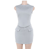 Summer 2025 New Temperament Fashion Dresser Vest Dressed Ass Skirt Professional Style Suit Woman DJPT