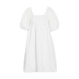 Temperament Fresh Sweet Style Dress Spring 2025 New Gentle High-End Collar Bubble Sleeve Short Dress Woman