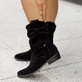 Autumn And Winter New Products Wish Low And 40-43 Low Heel Velvet Low-Champe Women Boots Boots High Quality Shoes