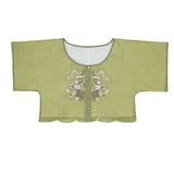 Design Yuehua Tour Chinese Style Improvement Chinese Elements Of The New Chinese Style Women's Short-Sleeved Blouse Trousers Set 9086