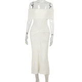 Autumn 2025 New Small Scented Elegance Elegance Knitted Shoulder Shrinking Dress DJPT