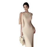 Shoulder Belt Dresses 2024 Summer New Spice Girls Sexy Packed Fishtail Long Dressed Woman