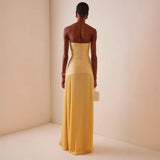 Women's New Sexy Bare Back Thin Shoulder Strap Hip Hollow Open Skirt HZ0628