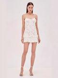 Dress Holiday Style Fresh Sweet Three-Dimensional Rose Splicing Chiffon Sling Dress Skirt