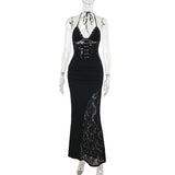 Autumn 2025 New Fashion Dress Famous Style Temperament Sexy Lace Sling Dress DJPT