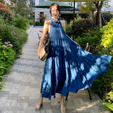 New Sanya Seaside Women's Beach Dress High-End French Temperament Hanging Neck Holiday Dress