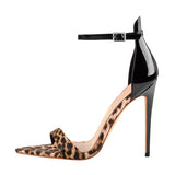 Summer New Large-Size Sexy Leopard Tip Fine High Heel Lady Sandals Original Single High Quality Shoes