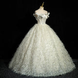 Dress Shoulder High-End Elegant Puffy Skirt Annual Meeting Presided Adult Dress Student Vocal Art Test Solo