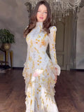 Elegant And Elegant Temperament Long-Sleeved Long-Sleeved Dress Dress For Women In Soft Dress