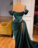 Off-the-Shoulder Mermaid Prom Dress Ruffles With High Split SD1304