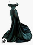 Off-the-Shoulder Mermaid Prom Dress Ruffles With High Split SD1304