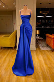 Sleeveless Spaghetti Strap Prom Dress Mermaid With Ruffles Prom Dresses SD1341 HZ0628