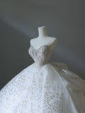 Ball Gown Sweetheart Sequin White Wedding Dresses Brides Dress SD2340 HZ0628
