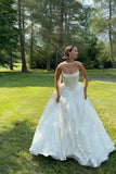 Ball Gown Spaghetti Straps White Satin Long Wedding Dresses Bridal Dress SD2389 HZ0628