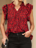 Sleeve Notched Blouse DJPT